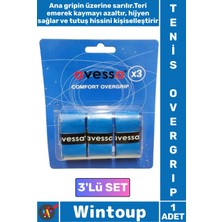 Wintoup #tenis Profesyonel Uzun Ömürlü Sıcak Nemli Hava Ter Emici Kayma Önleyici Tam Konforlu Tutuş Vuruş Desteği Spor Antrenman Tenis Overgrip 3'lü Set