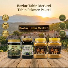 Hakbur Bozkır Yöresel Ata Tohum Altın Susam Tahin Kavrulmuş 2 Adet 930 gr & Köy Üzüm ve Dut Pekmezi 950GR (vegan)