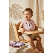 Babydonat Beary Comfort 3'lü Paket Sıvı Geçirmez Leke Tutmaz Ayıcık Figürlü Bebek Mama Önlüğü Seti - Pastel Renkler & Ayarlanabilir Boyun Bandı 0-12 Ay