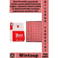 Wintoup #bilardoprofesyonel Arkadaş Grup Eğlenceli Cafe Bar Ev Ortamı Turnuva Oyun Salonu Billiard Yüksek Tutuş Gücü Tozlanma Iskalama Önleyici Dengeli Vuruş Net Görüş Kırmızı Bilardo Istaka Tebeşiri 144 Adet