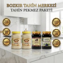 Hakbur Bozkır Yöresel Geleneksel Taş Değirmen Doğal Beyaz Tahin 935 gr 2 Adet & Geleneksel Üzüm &keçiboynuzu Pekmezi 950 G