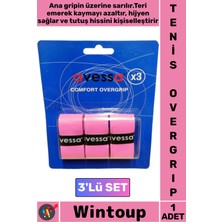 Wintoup #tenis Profesyonel Uzun Ömürlü Sıcak Nemli Hava Ter Emici Kayma Önleyici Tam Konforlu Tutuş Vuruş Desteği Spor Antrenman Tenis Overgrip 3'lü Set
