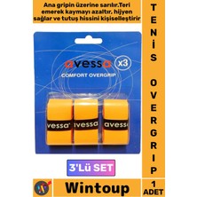 Wintoup #tenis Profesyonel Uzun Ömürlü Sıcak Nemli Hava Ter Emici Kayma Önleyici Tam Konforlu Tutuş Vuruş Desteği Spor Antrenman Tenis Overgrip 3'lü Set