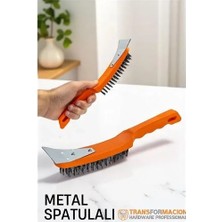 Uravas Store Metal Spatulalı Tel Fırça  - Kazıma Fırçası
