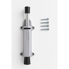Basmalı Kapı Stoperi, Gri Renkli, 4 Vida Dahil, Dayanıklı Metal, Kolay Montajlı, Modern Tasarı