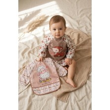 Babydonat Tinybloom 2'li Set Sıvı Geçirmez Uzun Kollu Bebek Mama ve Etkinlik Önlüğü - Leke Tutmaz Silinebilir Blw Önlüğü - Boho Ceylan & Kuzu Desenli