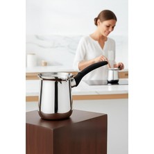 Çelik Cezve 400 ml - Süt ve Kahve Cezvesi Paslanmaz Çelik, 719644