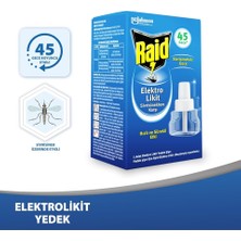Elektro Likit Sivrisineklere Karşı Hızlı ve Sürekli 45 Gece Etkili 1 Adet Elektro Likit Yedek �