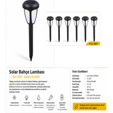Intercamp 🌞 6'lı Solar Bahçe Lambası Sarı LED Güneş Enerjili Yol ve Peyzaj Aydınlatması 30 cm