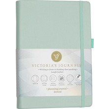 Kapak Planlayıcı Noktalı Defter, 14X20 cm - Mint Yeşil