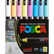 Uni Poster Markörü Posca Set Pc-1mr/8c Sc Soft Renk 8 Li