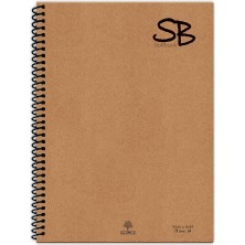 A4 70 Yp. Defter Kraft Kapak Spiralli Hafif Kağıt Kareli 140 Sf.