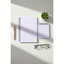 Pastel Renk Ikili Defter Seti - Renkli Sayfalı A5 Spiralli Defter & A6 Not Defteri - 50 Yaprak Şe