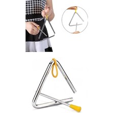 Eğitici Metal Üçgen Zil Müfredata Uygun Anaokulu Çocuk Müzik Aleti Triangle