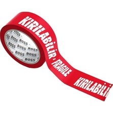 Tape Fragile Kırılır Uyarılı Baskılı Koli Bandı 50 mm x 66 mt