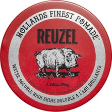 Red Pomade, Orta Tutuş, Erkekler Için Parlak Pomad, Esnek, Parlak Bir Görünüm Için Suda Çöz�