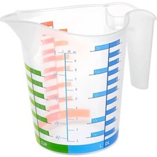 500 ml Renkli Dereceli Sert Plastik Mutfak Ölçü Kabı