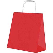 At Market Roll-Up Kraft Çanta Kırmızı Küçük Boy 18X24CM 25'li