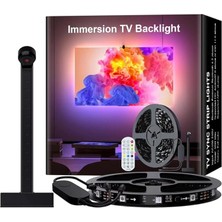 LED Ambilight Tv Arkası Şerit LED 5 Metre, Kameralı Ekran Renk Senkronizasyonu, Rgb-Ic Akıllı A