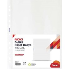 4830 XL NOKI Şeffaf Poşet Dosya 100'LÜ Pk A4 Ölçülerde Standart Renk ile Pratik Çözüm