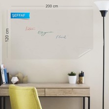 x 200 Cm, 2 Adet Şeffaf Akıllı Kağıt, Yaz Sil Özellikli Sihirli Yazı Tahtası