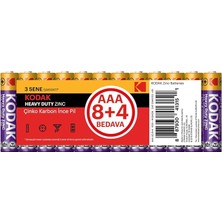 12 Adet Çinko Karbon Ince Pil (Aaa) - 30413153
