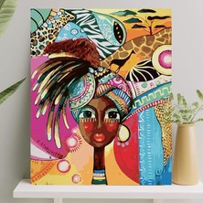 Hobi Sanat Sayılarla Boyama Tuval Seti Fırça Boya Dahil (Çıtalı) 40X50 cm - Karnaval