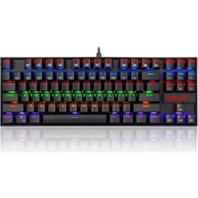 K552-KR Kumara Red Switch Rainbow Tkl Tr Q Mekanik Siyah Kablolu Gaming (Oyuncu) Klavye