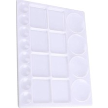 Üstü Resim Paleti 1 Adet 20 Hazneli Boya Paleti 25X33 cm Sanatsal Boyalar Için Büyük Palet Akr