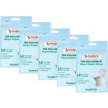 Kullanımlık Suda Çözünür Klozet Kapak Örtüsü - 5 Adet x 10 Lu Paket | Hijyenik ve Pratik Se
