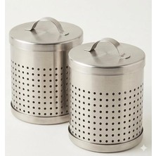 2'li Büyük Boy Metal Çay Süzgeci Seti (7 x 6.5 Cm) - Paslanmaz Çelik Demlik ve Kupa Filtresi (2