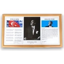 45X90 Mdf Çerçeveli 3 Lü Milli Levha Seti