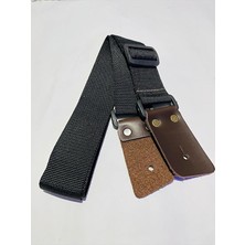 Deri Siyah Gitar Askısı & Ukulele Askısı
