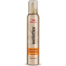 Wellaflex Curls & Waves Güçlü Tutuş Saç Köpüğü 200 Mililitre