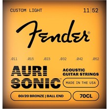 70CL 80/20 Bronze Custom Light Takım Tel Akustik Gitar Teli 011-052