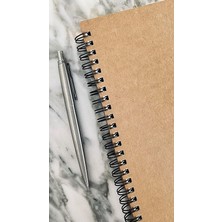 Tanıtım Spiralli Notebook, Kraft Kapaklı, A5 Boyut (15X21 Cm), 100 Yaprak (Noktalı)