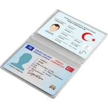 Kanatlı Ehliyet ve Kimlik Kabı 1 Adet Şeffaf Ince Kredi Kartı Kabı Ehliyet Kimlik Kılıfı Ko