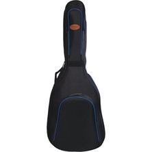 Müzik Pandura Su Geçirmez 20 mm Pedli Akustik Gitar Kılıfı Siyah Profesyonel Gigbag
