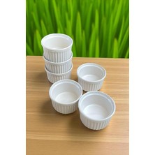 Lı Sufle Kabı, Porselen Sufle Kabı 9cm Krem