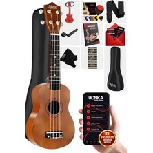 UKX-901M Brown Soprano Ukulele (Askı Çanta Metod Pena)