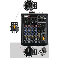 MP-400 Amfili Power Mikser 2X200 Watt 4 Kanal (Bluetooth USB Efekt Kayıt)