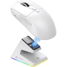 Shark X6 49G Süper Hafif Kablosuz Gaming Mouse – Manyetik Şarj Istasyonlu, Pixart PAW3395 Sens�
