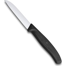 6.7403 Swissclassic 8cm Düz Soyma Bıçağı, Siyah
