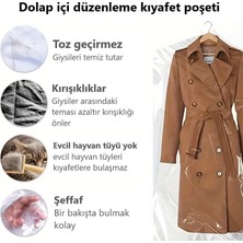 Jokey Ambalaj Gardırop Içi Askılık Yuvalı 60X180CM Kuru Temizleme - Dolap Içi Şeffaf Saklama Naylonu (10ADET)