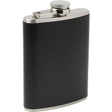 8 Oz Siyah Deri Kaplı 240 ml Içki Matarası RD55