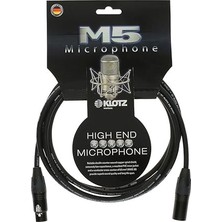 M5 MC5000 Mikrofon Kablosu Siyah 3m Xlr Neutrık Altın Uçlu