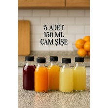 Adet 150 ml Kilitli Siyah Kapaklı Şeffaf Detox Shot Şişesi 150 cc Ginger Şat Beyaz Cam Şişe