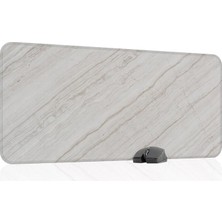 Mermer Desenli Oyuncu Gaming Mouse Pad Kauçuk Kaymaz Taban Mousepad (V2, 90X40 Xxl)