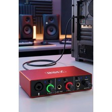 GLX-500 Pro 2 Giriş 2 Çıkış USB Stüdyo Ses Kartı (Xlr Kablo Hediye)
