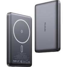 MC-4651 10000MAH 20W Metal Ultra Ince Manyetik Kablosuz Powerbank - Siyah